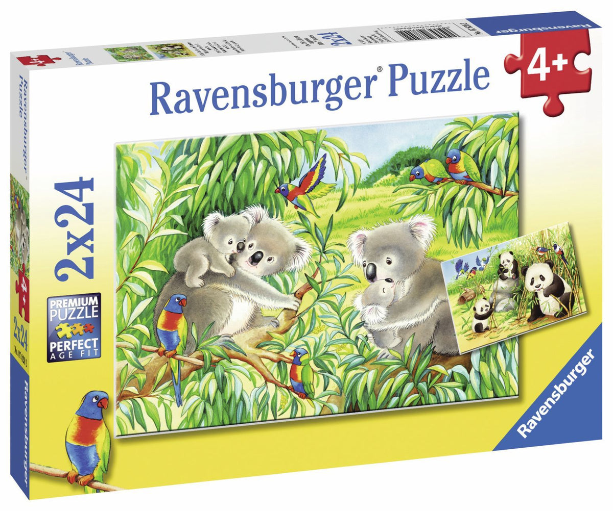 Sweet Koalas And Pandas Puzzle 2X24pc (Ravensburger Puzzle)