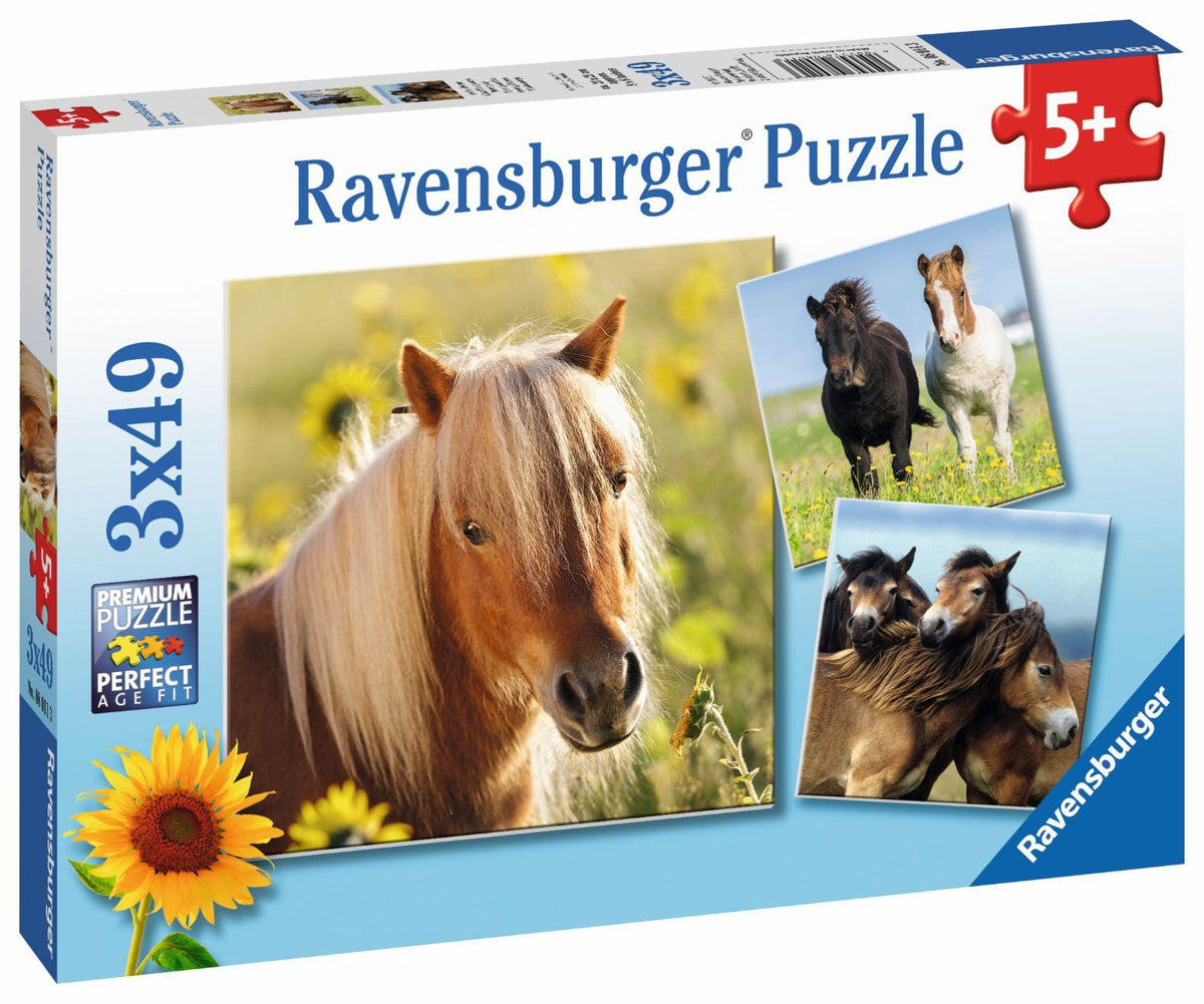 Loving Horses Puzzle 3X49pc (Ravensburger Puzzle)