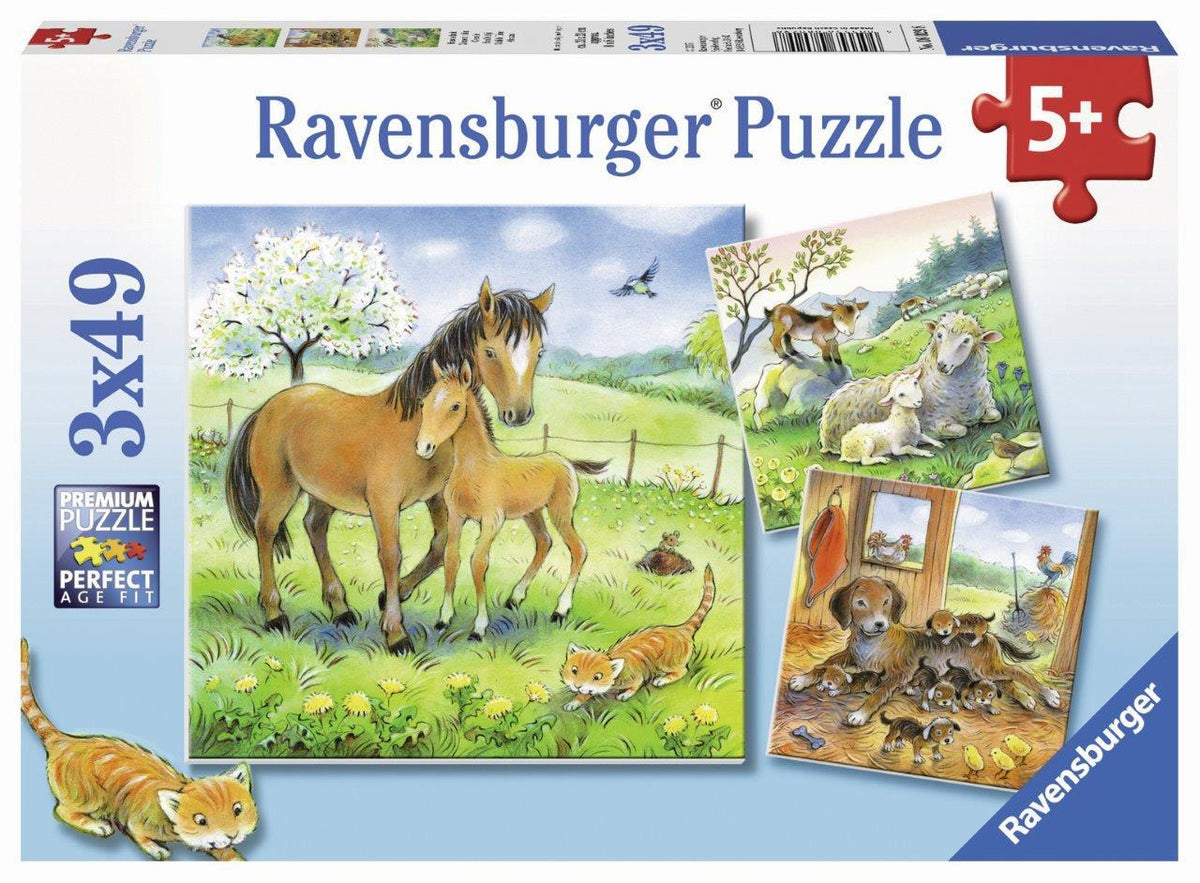 Cuddle Time Puzzle 3X49pc (Ravensburger Puzzle)
