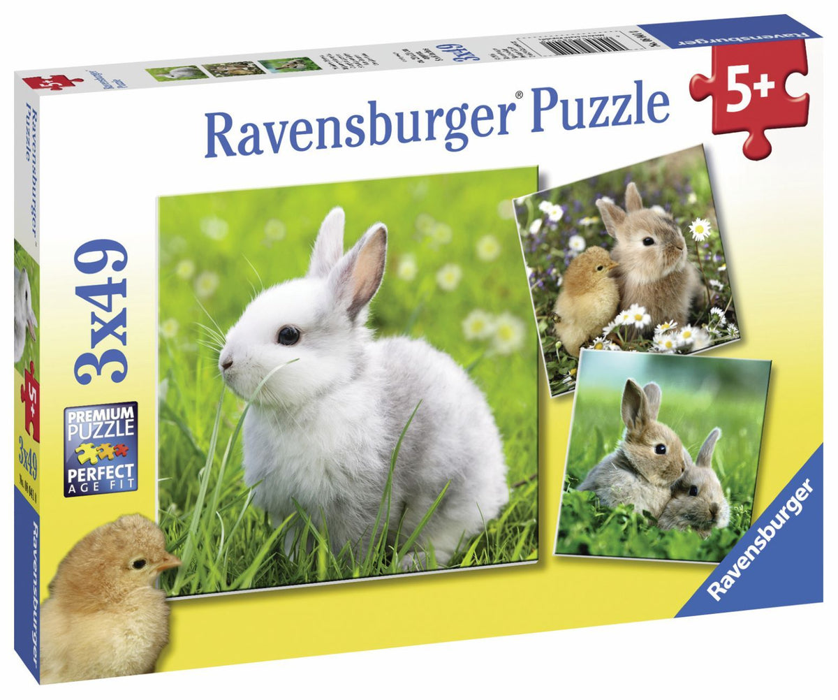 Cute Bunnies Puzzle 3X49pc (Ravensburger Puzzle)