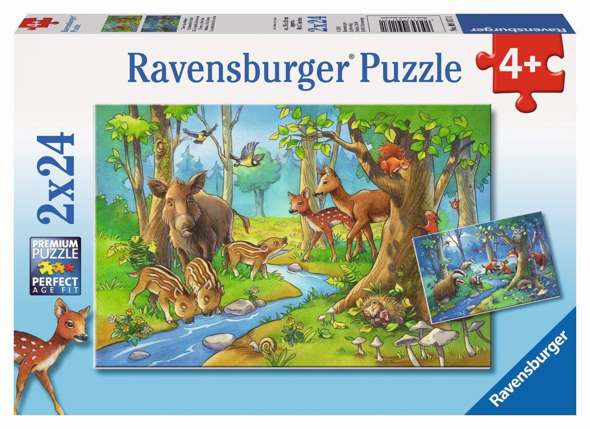 Cute Forest Animals Puzzle 2X24pc (Ravensburger Puzzle)