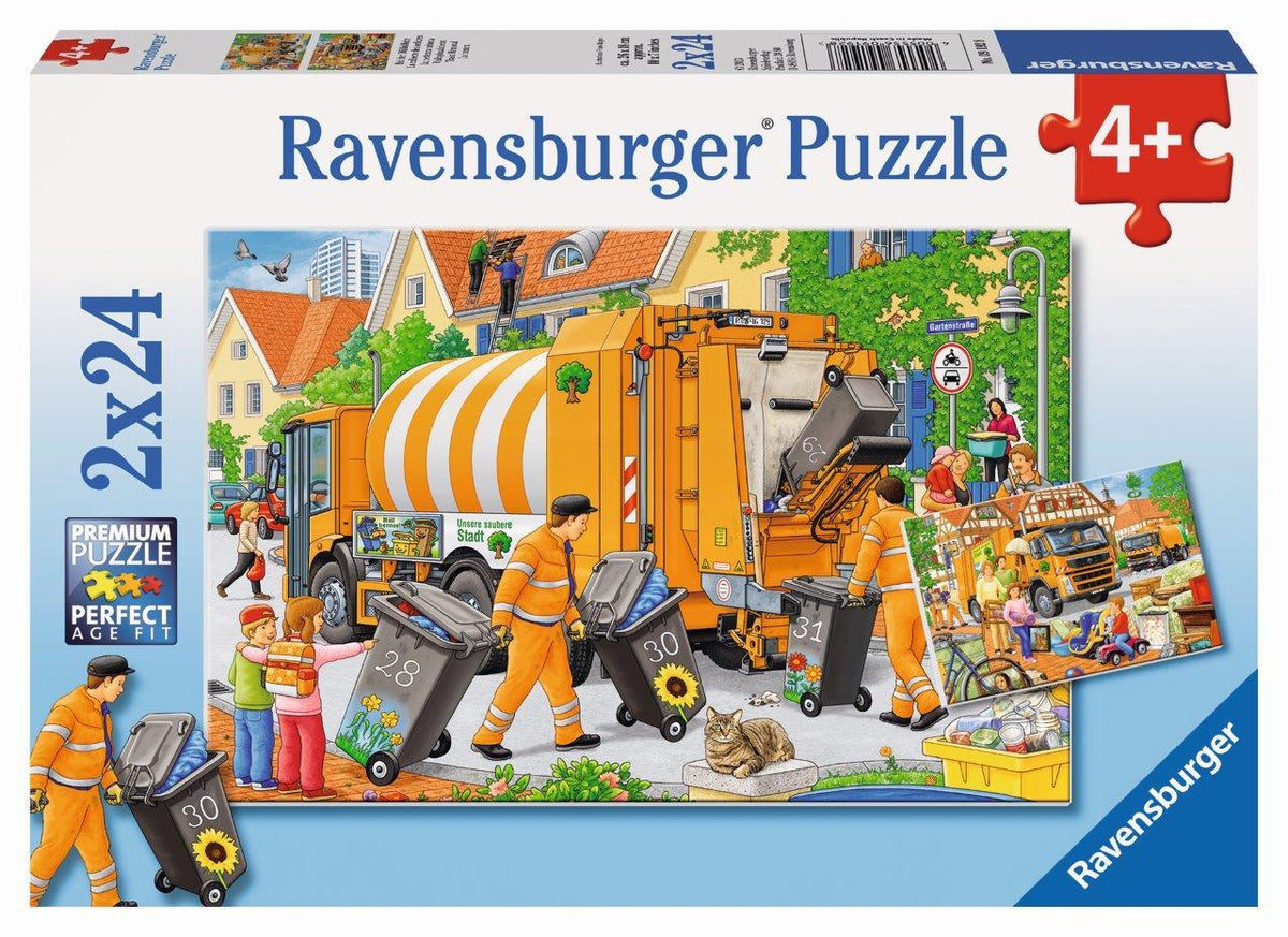 Trash Removal Puzzle 2X24pc (Ravensburger Puzzle)