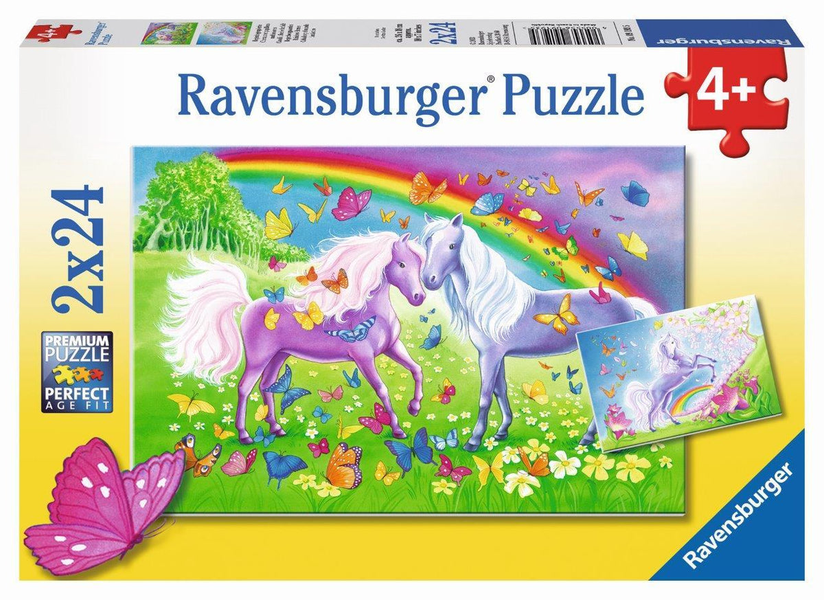 Rainbow Horses Puzzle 2X24pc (Ravensburger Puzzle)