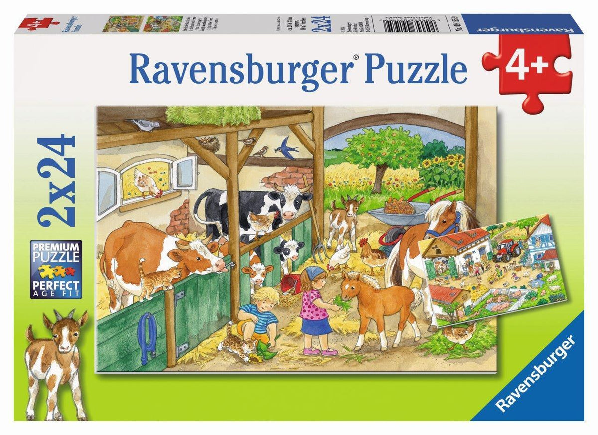 Merry Country Life Puzzle 2X24pc (Ravensburger Puzzle)