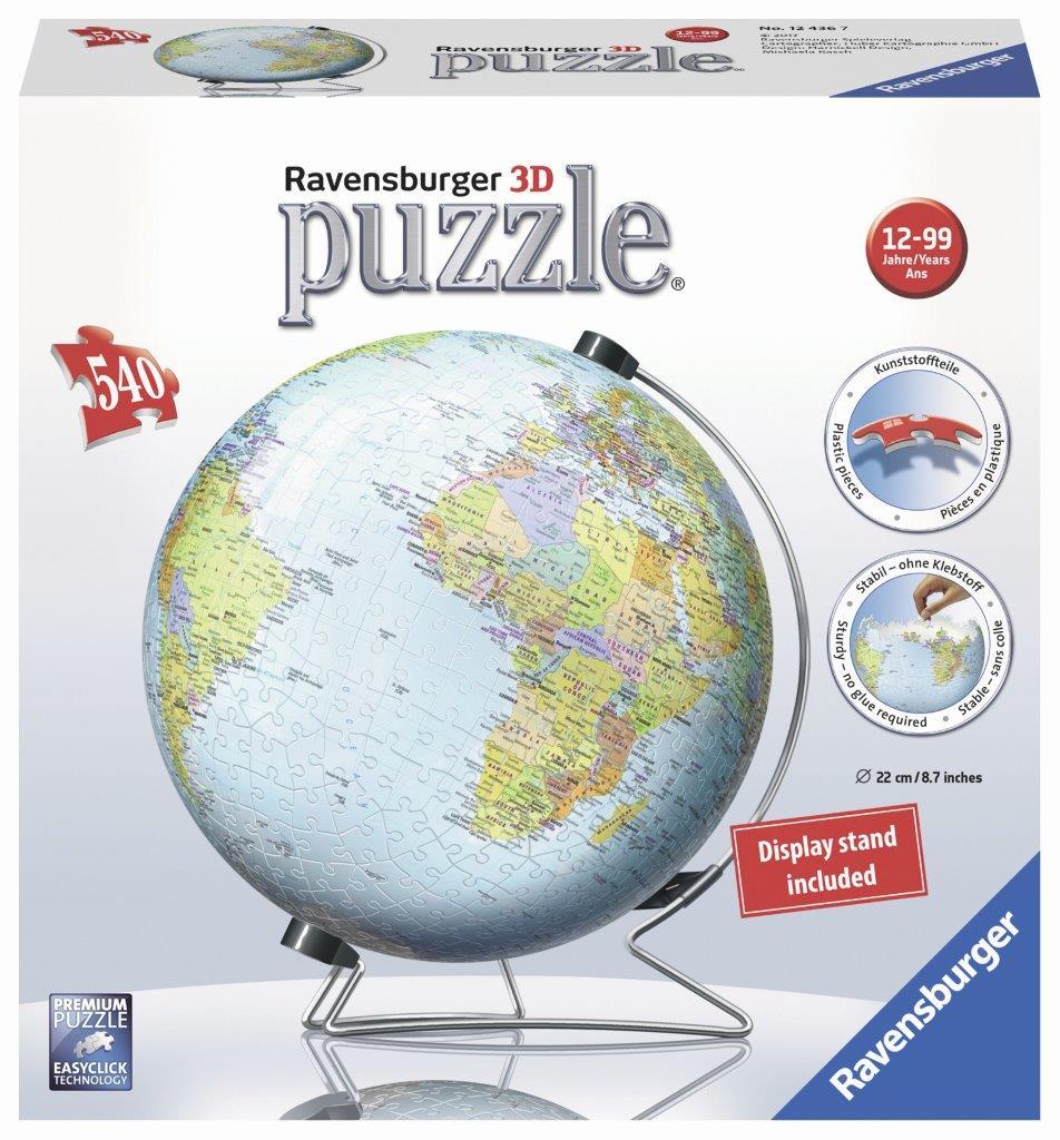 World Globe 3D Puzzleball 540pc [Ravensburger Puzzle]