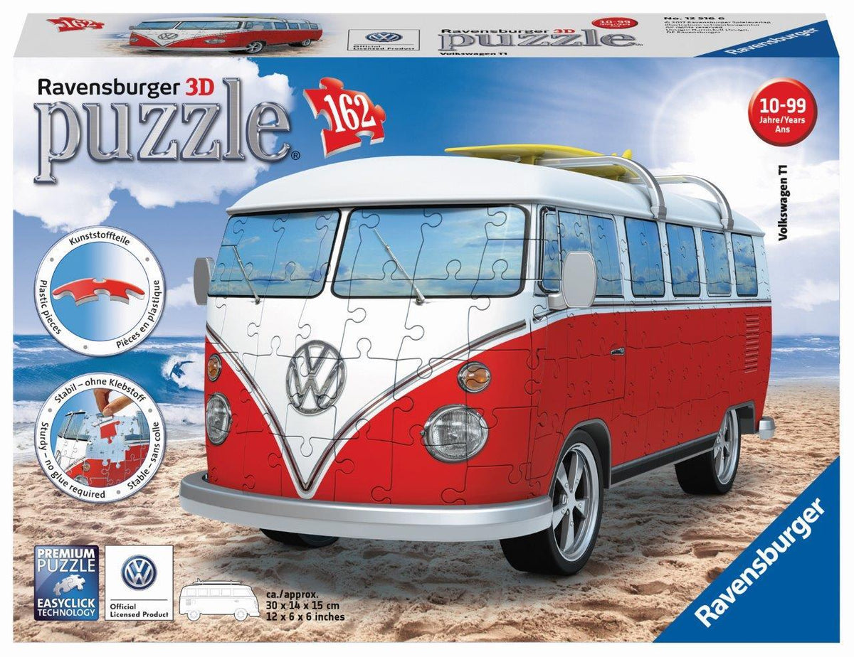 Vw Kombi Bus 3D Model 162pc [Ravensburger Puzzle]