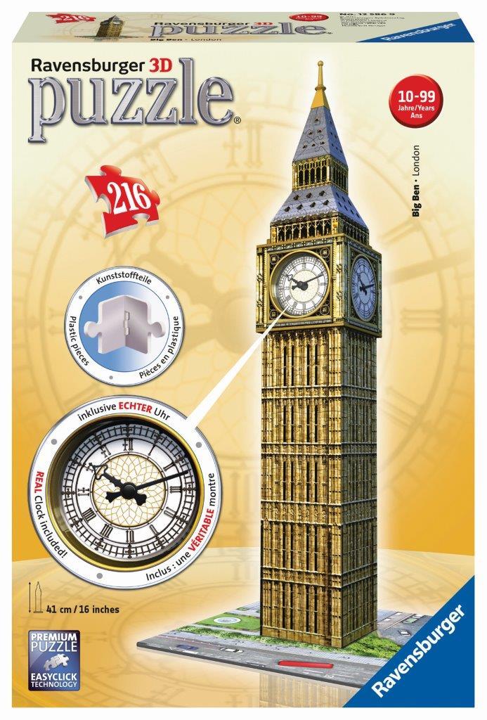 Big Ben With Clock 3D Puzzle 216pc (Ravensburger Puzzle)