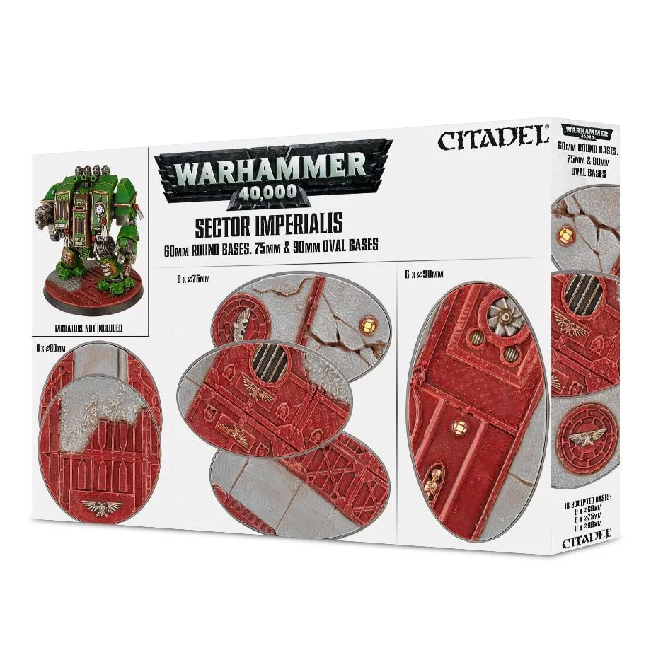 Sector Imperialis: 60mm Round &amp; 75/90mm Oval Bases (Warhammer 40,000)