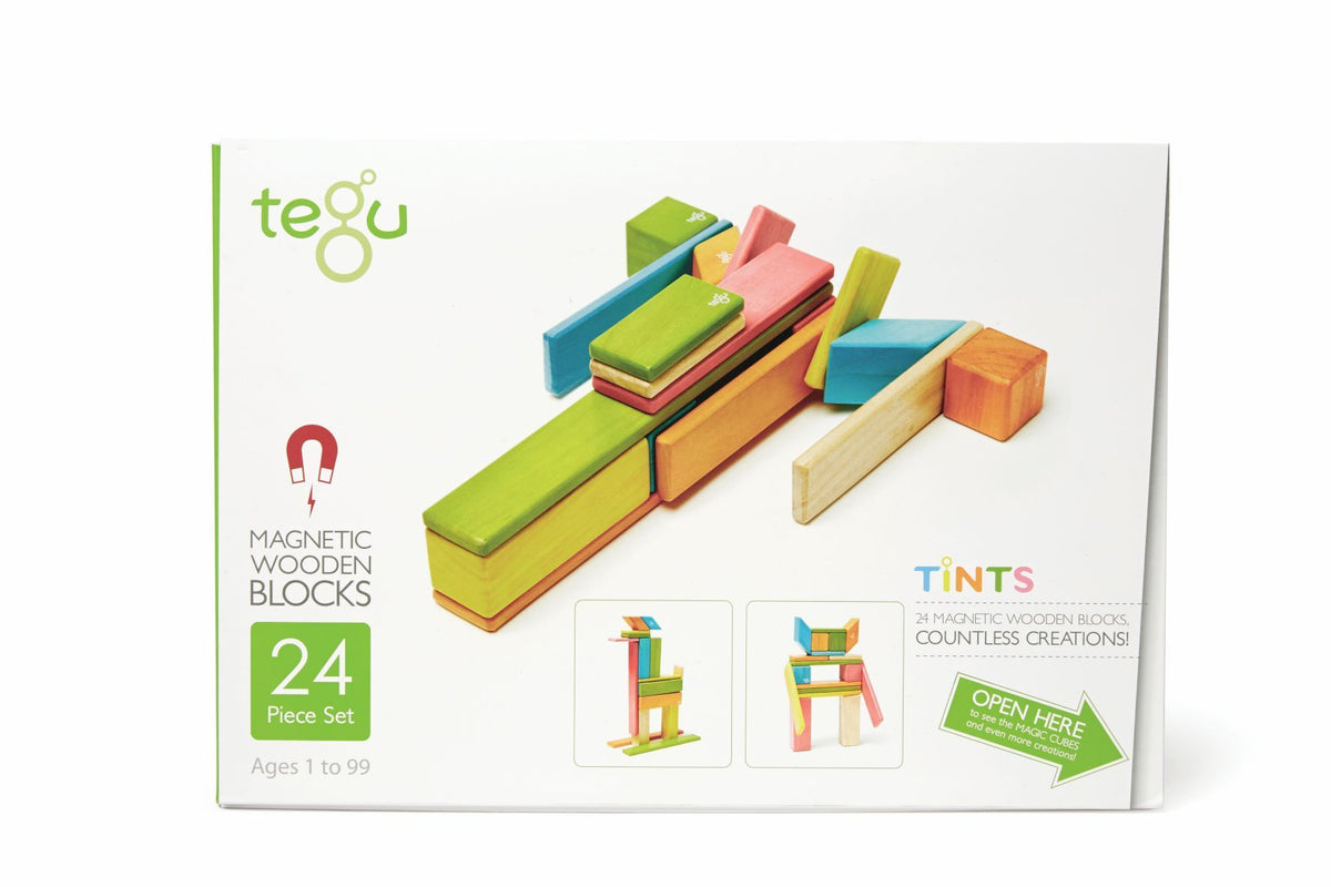 Tegu Magnetic Wooden Blocks - Classics 24 Pieces