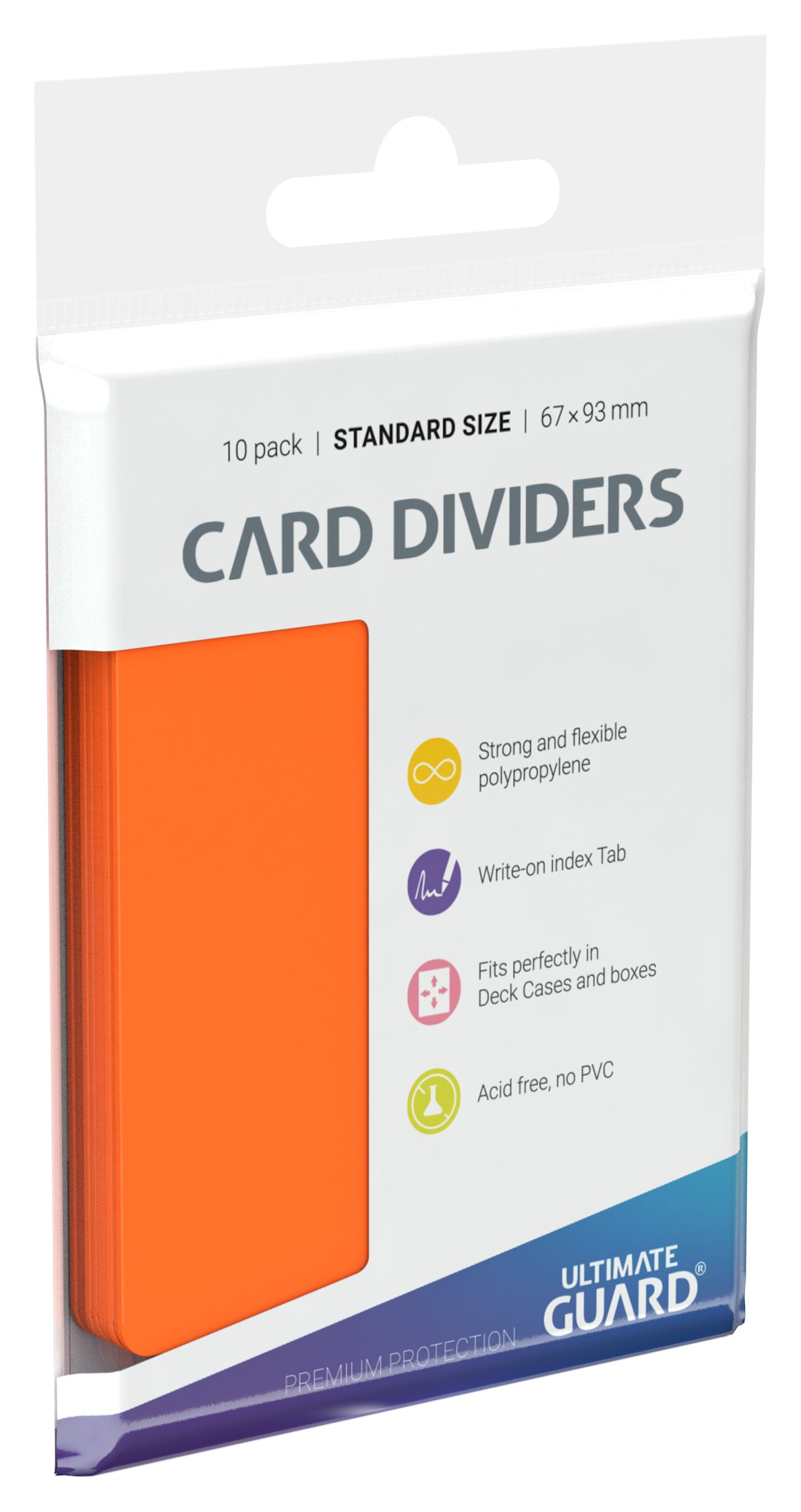 Ultimate Guard Card Dividers - Orange - Standard-Size (10)