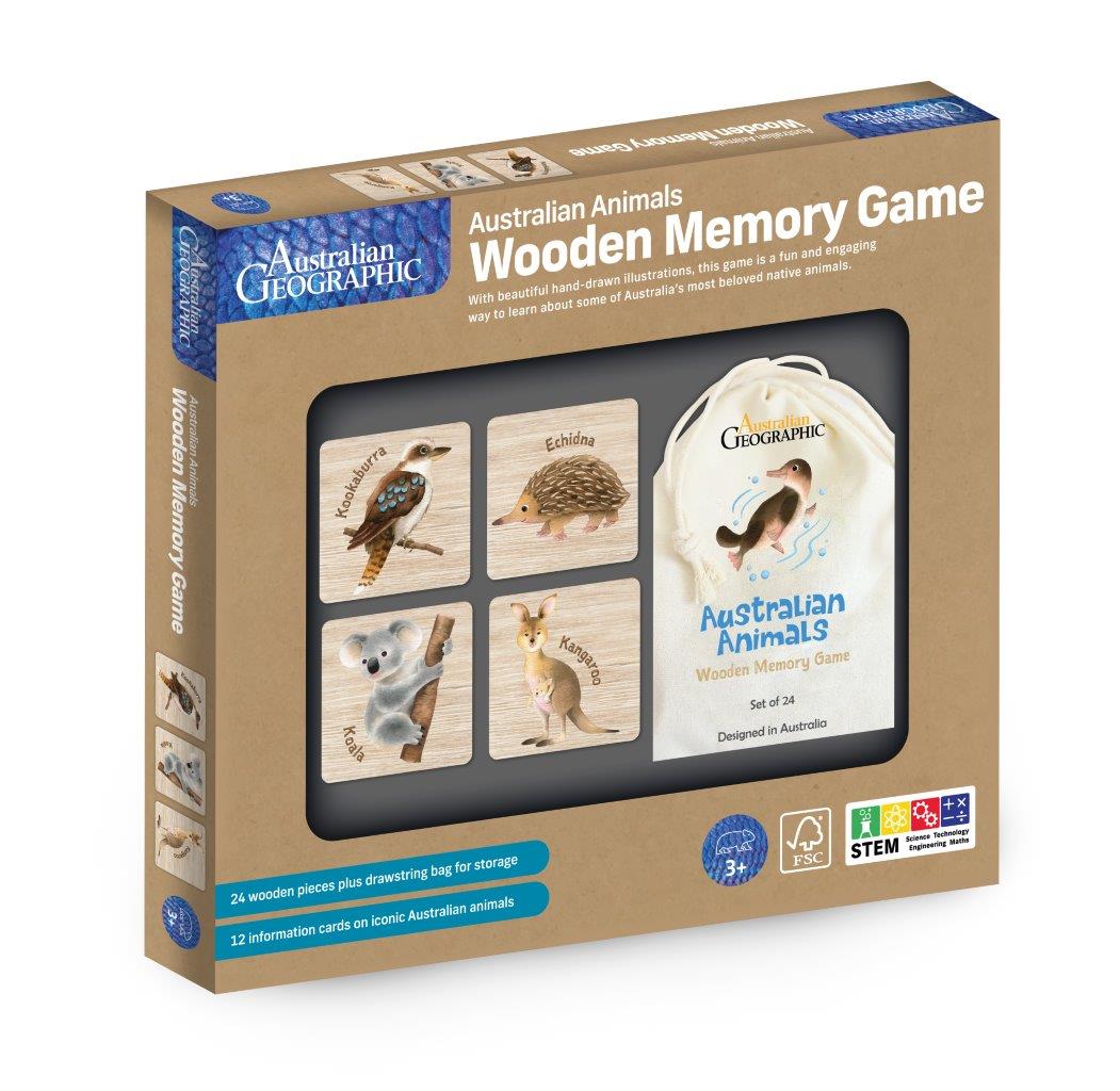 Memory Game - Australian Animals (Wooden Pieces) (Australian Geographic)