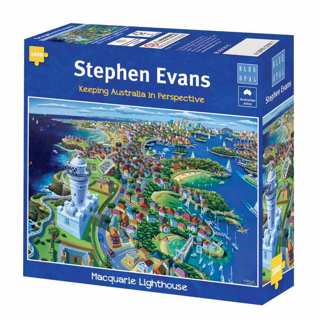 Stephen Evans: Macquarie Lighthouse 1000pc (Blue Opal Puzzle)