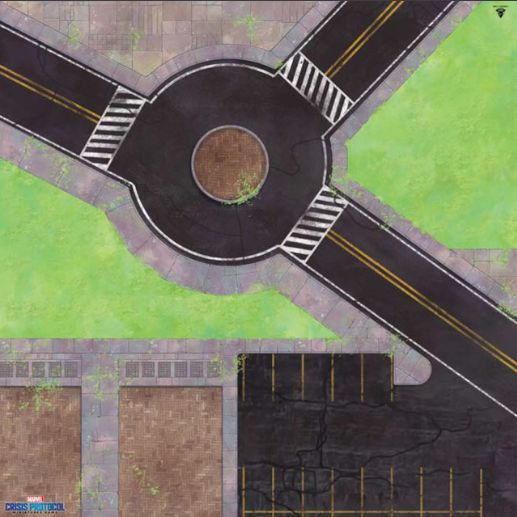 Roundabout Knockout Game Mat (Marvel Crisis Protocol Miniatures Game)