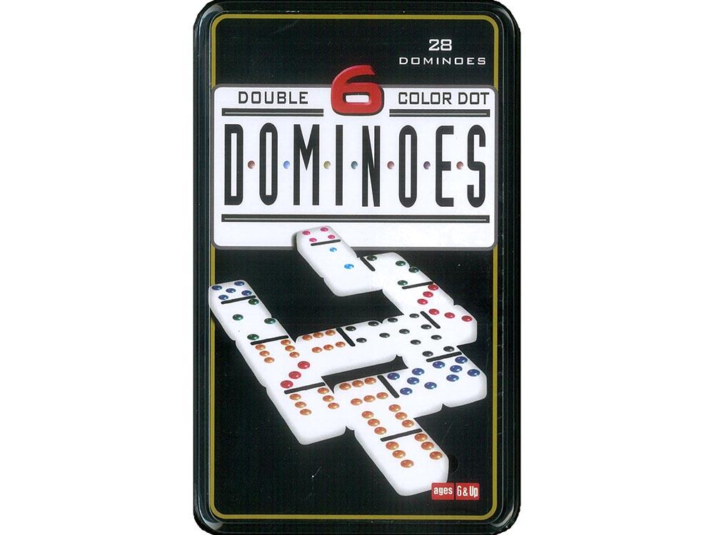 Dominoes - Double 6 with Colour Dot (Tin)