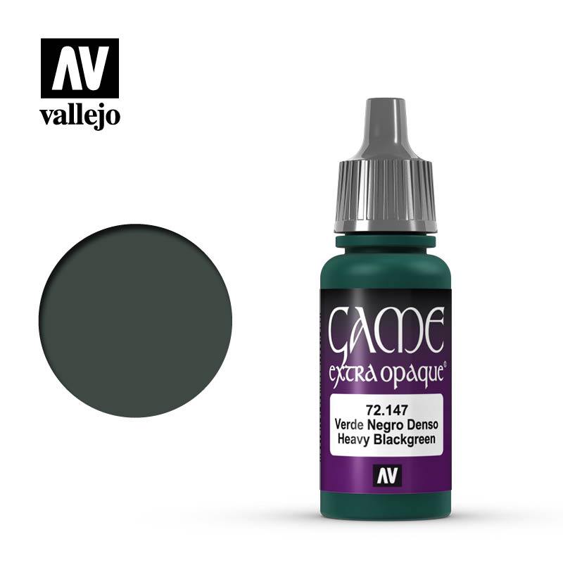 Vallejo Game Colour Extra Opaque Heavy Black Green 17 ml