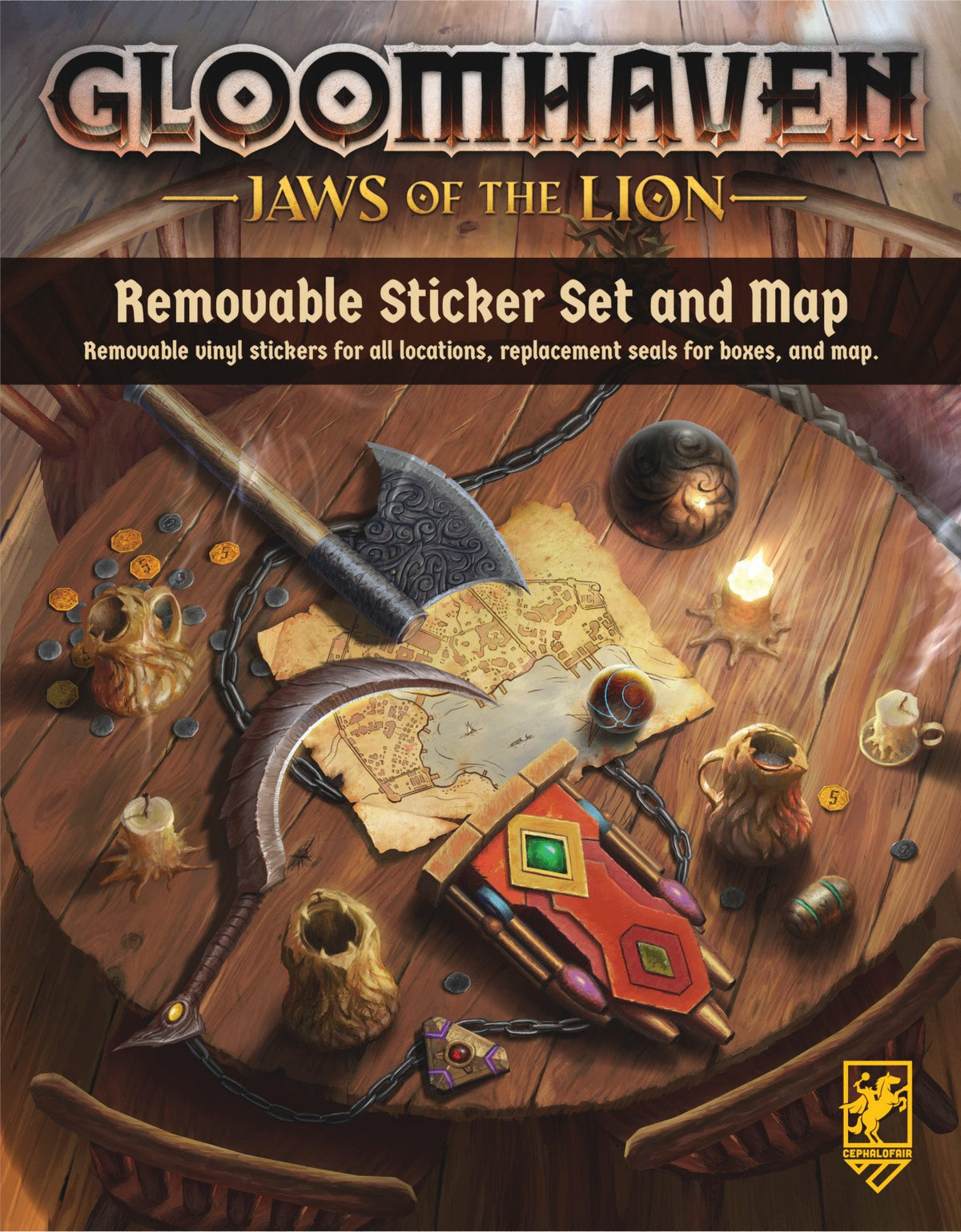 Gloomhaven: Jaws of the Lion (Removable Sticker Set &amp; Map)