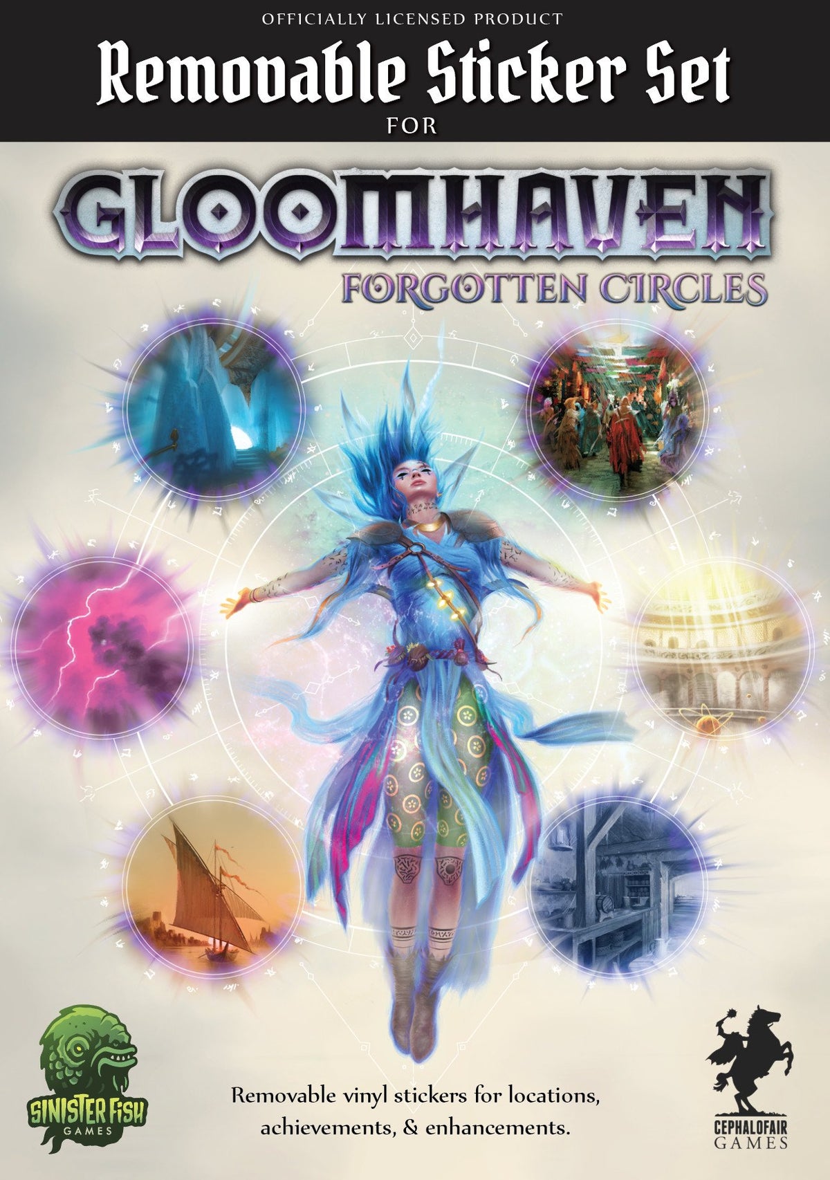 Gloomhaven Forgotten Circles Removable Sticker Set
