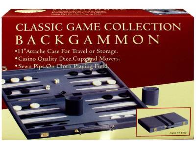 Backgammon - 11&quot; Vinyl Attache Case Set (Hansen)