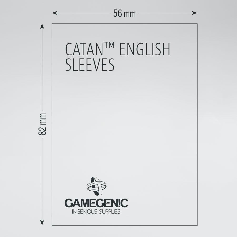 Gamegenic Matte Board Game Sleeves - Catan 56 x 82mm (60 Sleeves) [Colour Code: RED]