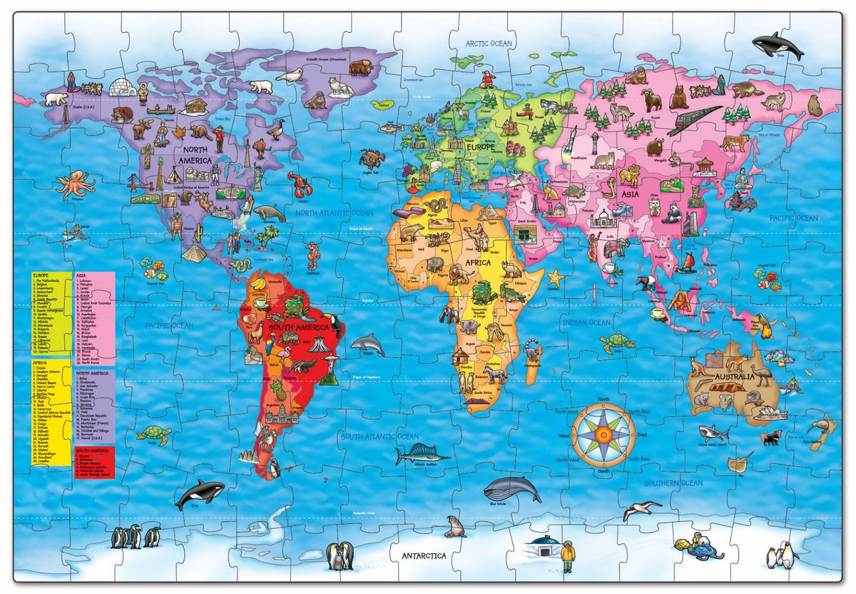 Orchard Jigsaw - World Map Puzzle And Poster 150pc