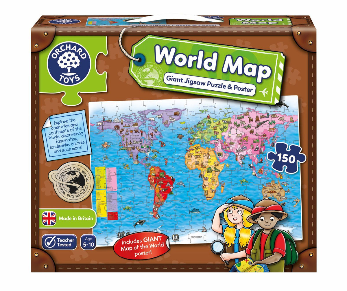 Orchard Jigsaw - World Map Puzzle And Poster 150pc