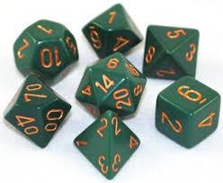 CHX 25415 Opaque Dusty Green/copper (Polyhedral7-Die Set)