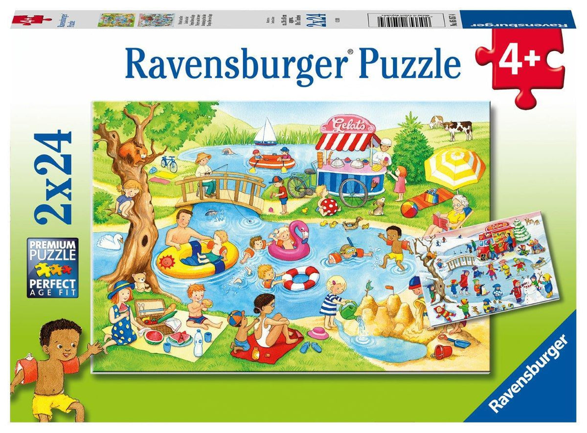 Swimming at the Lake 2x24pc (Ravensburger Puzzle)