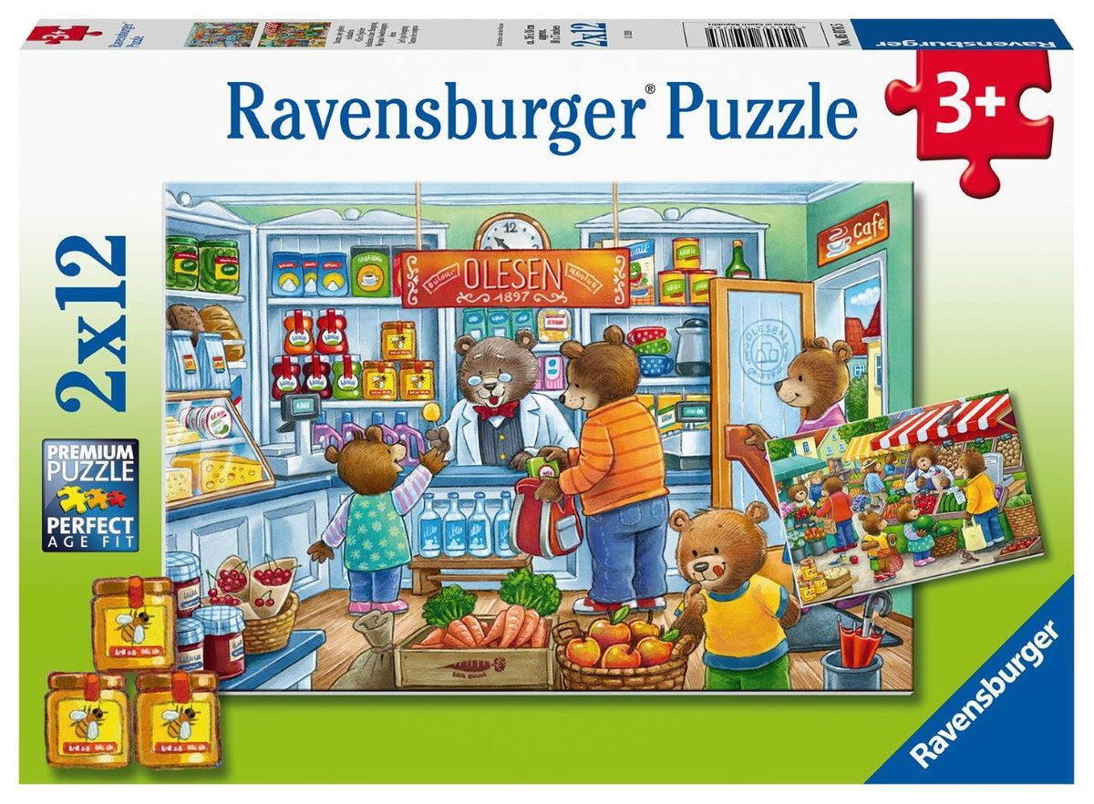 Lets Go Shopping 2X12pc (Ravensburger Puzzle)