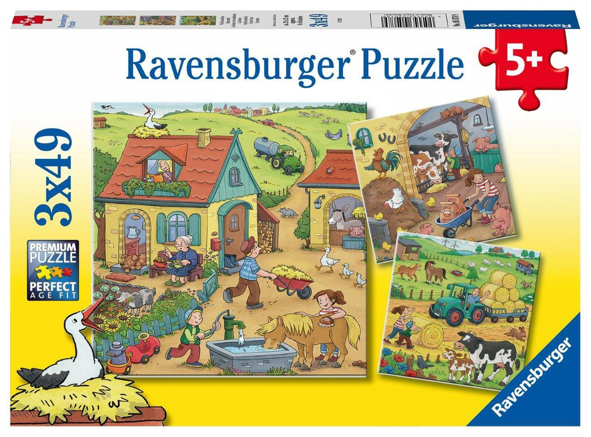On the Farm 3x49pc (Ravensburger Puzzle)