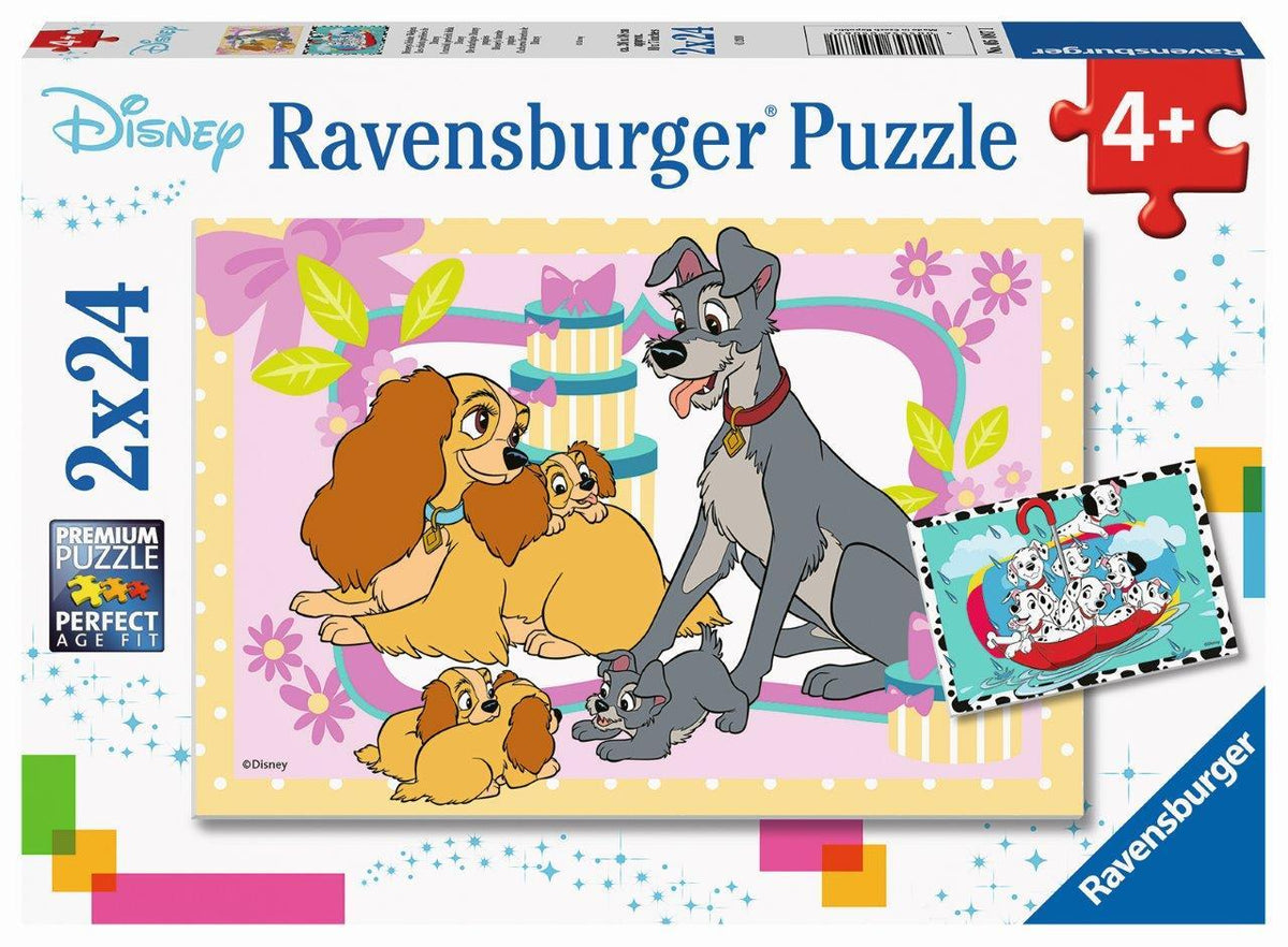 Disneys Favorite Puppies 2x24pc (Ravensburger Puzzle)