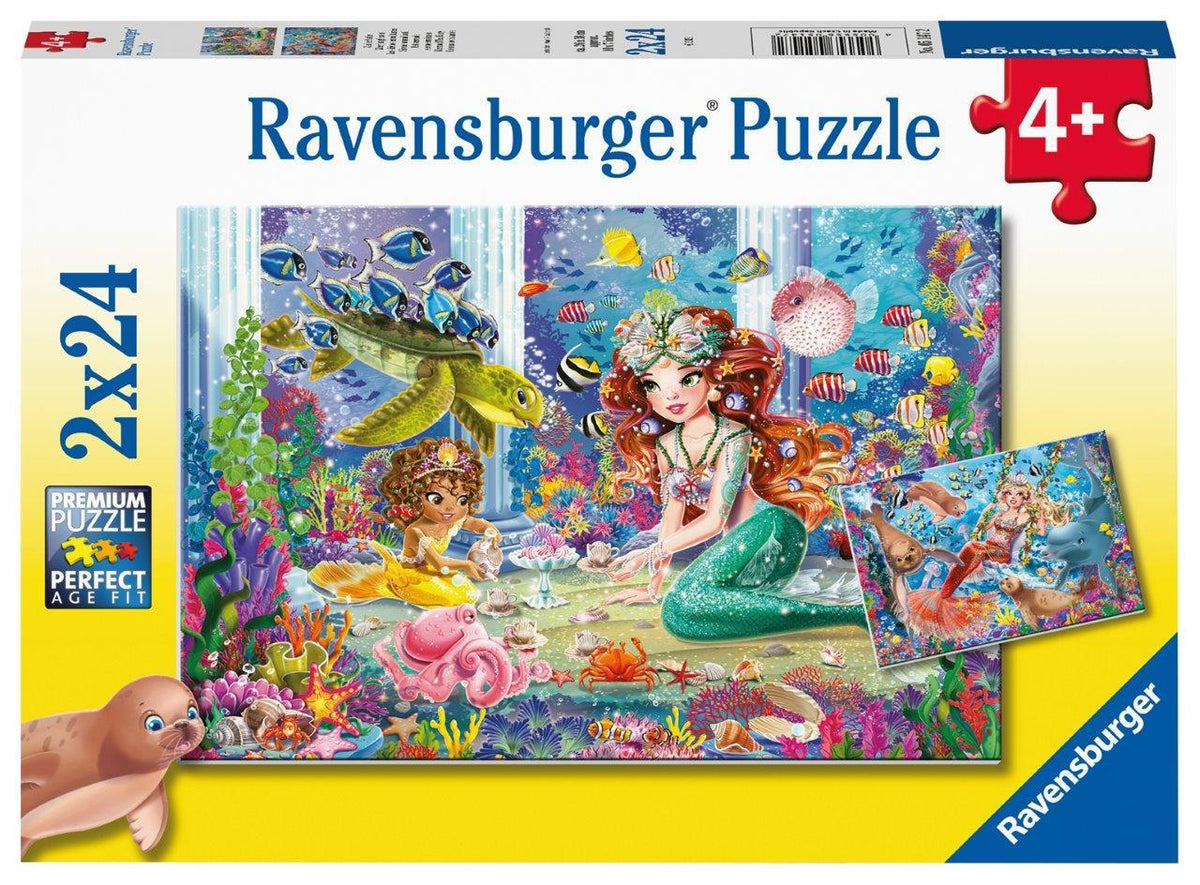 Mermaid Tea Party Puzzle 2x24pc (Ravensburger Puzzle)