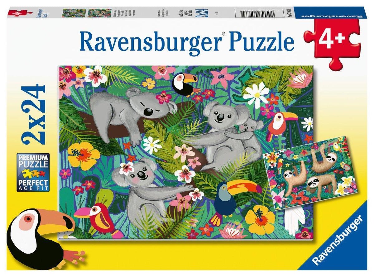 Koalas and Sloths Puzzle 2x24pc (Ravensburger Puzzle)