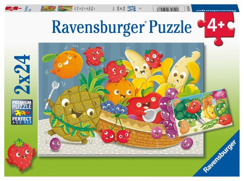 Fruit &amp; Veggie Fun Puzzle 2x24pc (Ravensburger Puzzle)