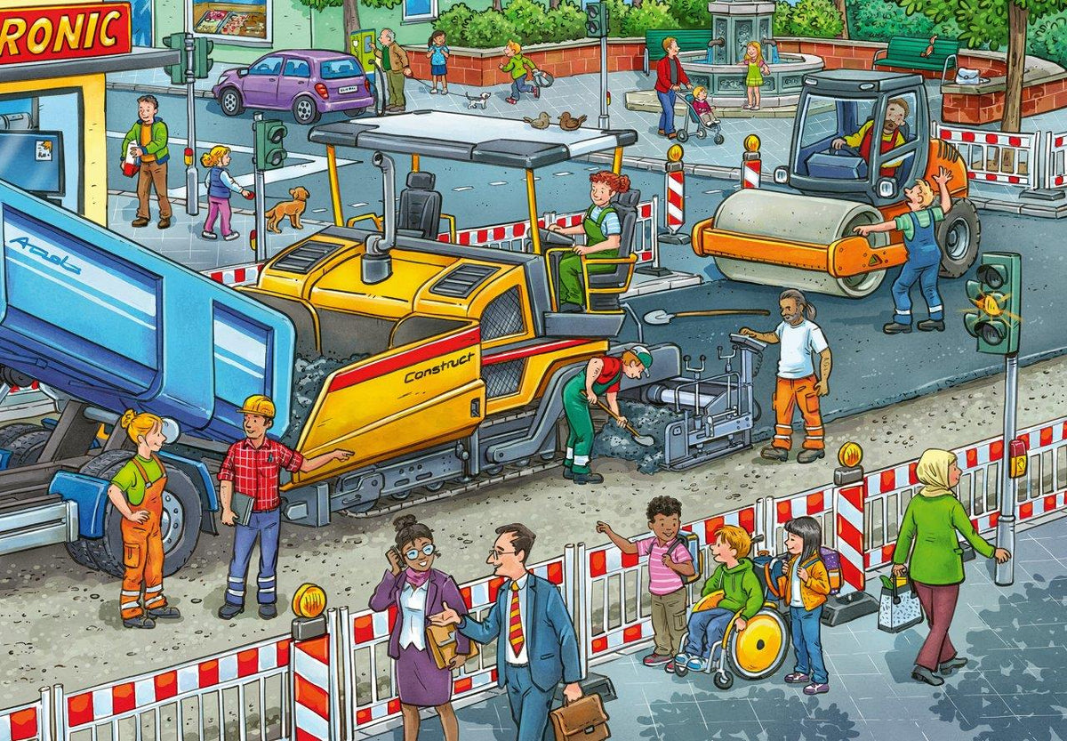 Road Works 2x12pc (Ravensburger Puzzle)