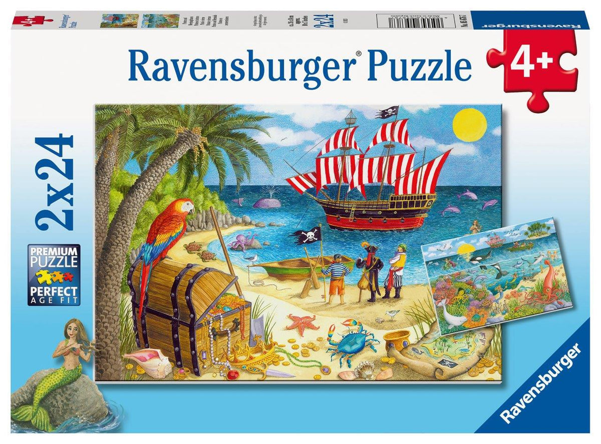 Pirates and Mermaids 2x24pc (Ravensburger Puzzle)