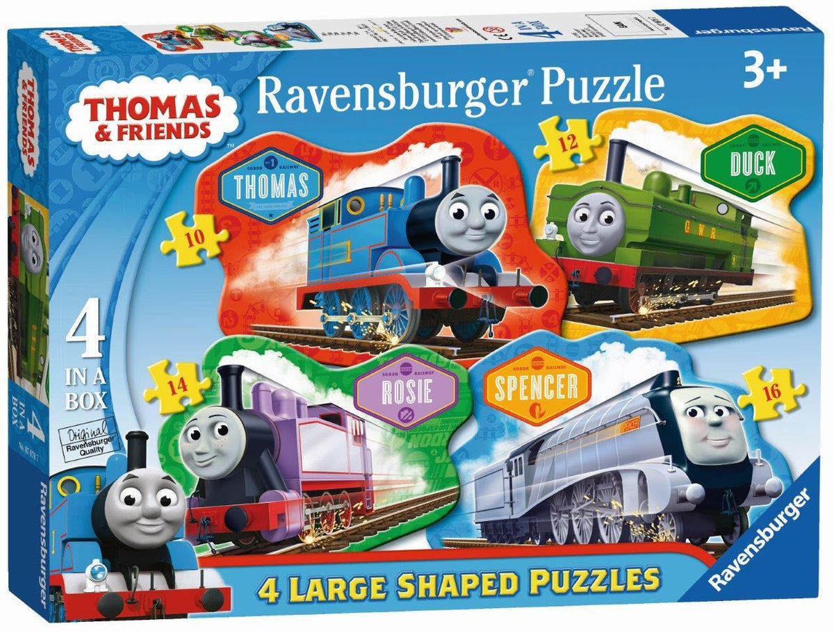 Thomas &amp; Friends: 4 Large Shaped Puzzles - 10, 12, 14 &amp; 16pc (Ravensburger Puzzle)