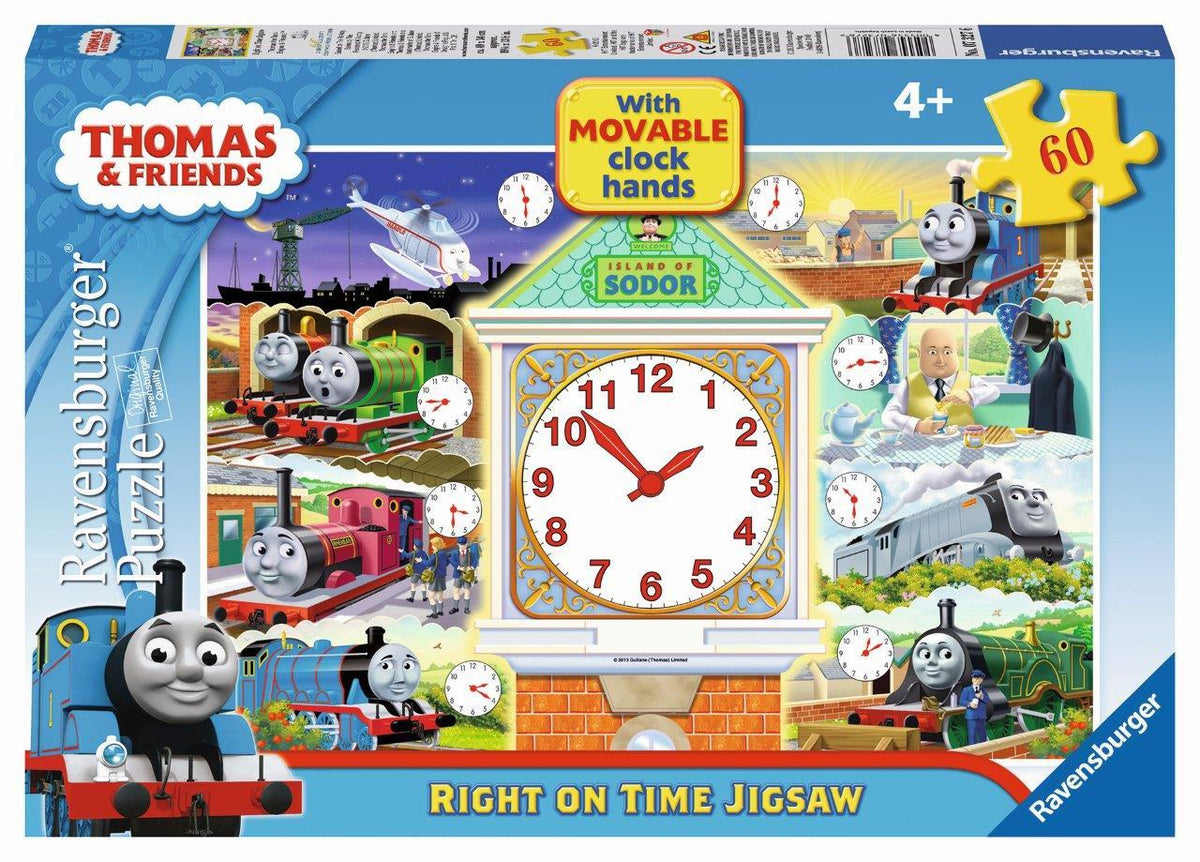 Thomas &amp; Friends: Right on Time 60pc Jigsaw Clock (Ravensburger Puzzle)
