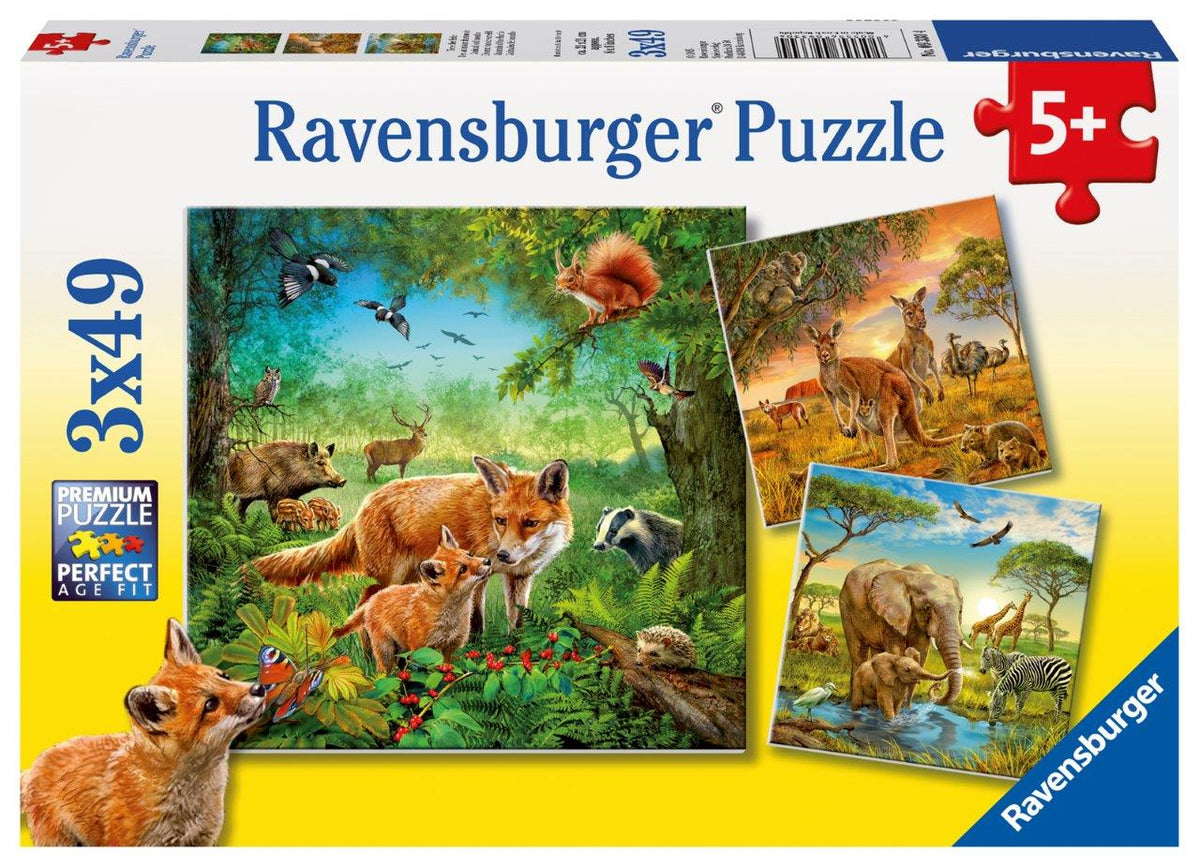 Animals of the Earth 3x49pc (Ravensburger Puzzle)