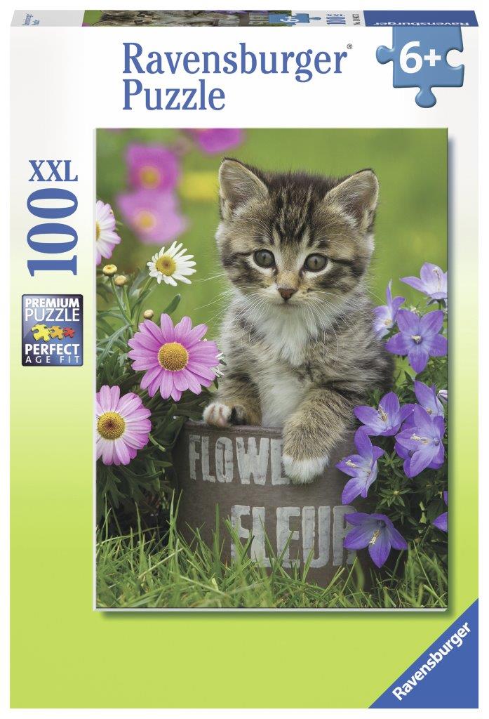 Kitten among the Flowers 100pc (Ravensburger Puzzle)