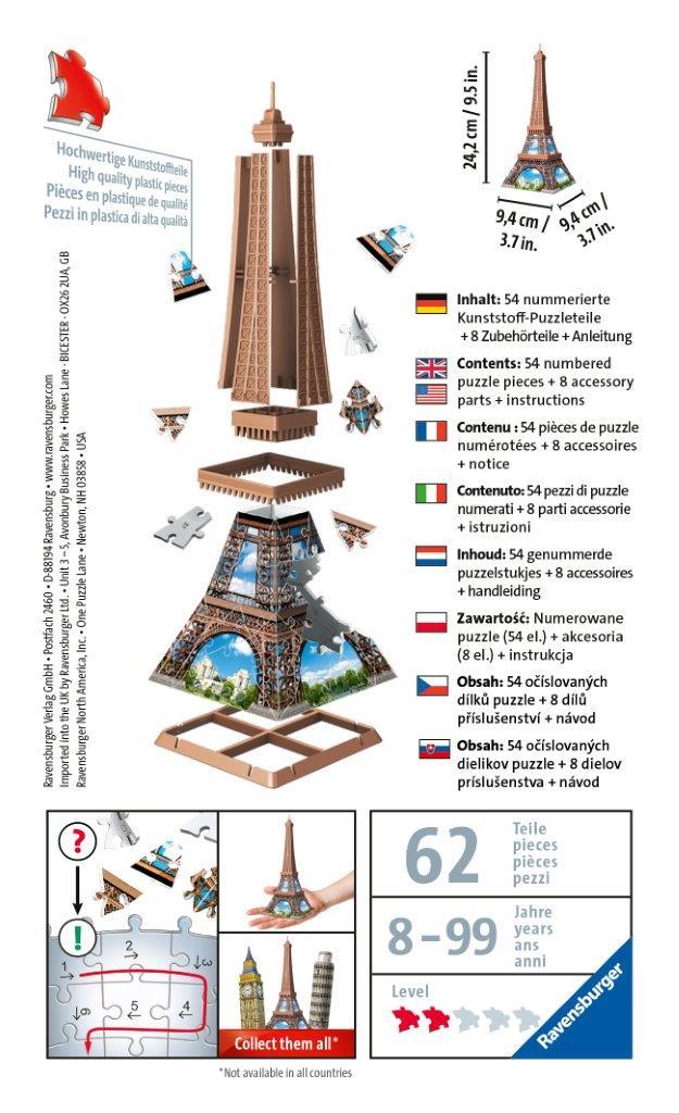 Mini Eiffel Tower 54pc (Ravensburger Puzzle)