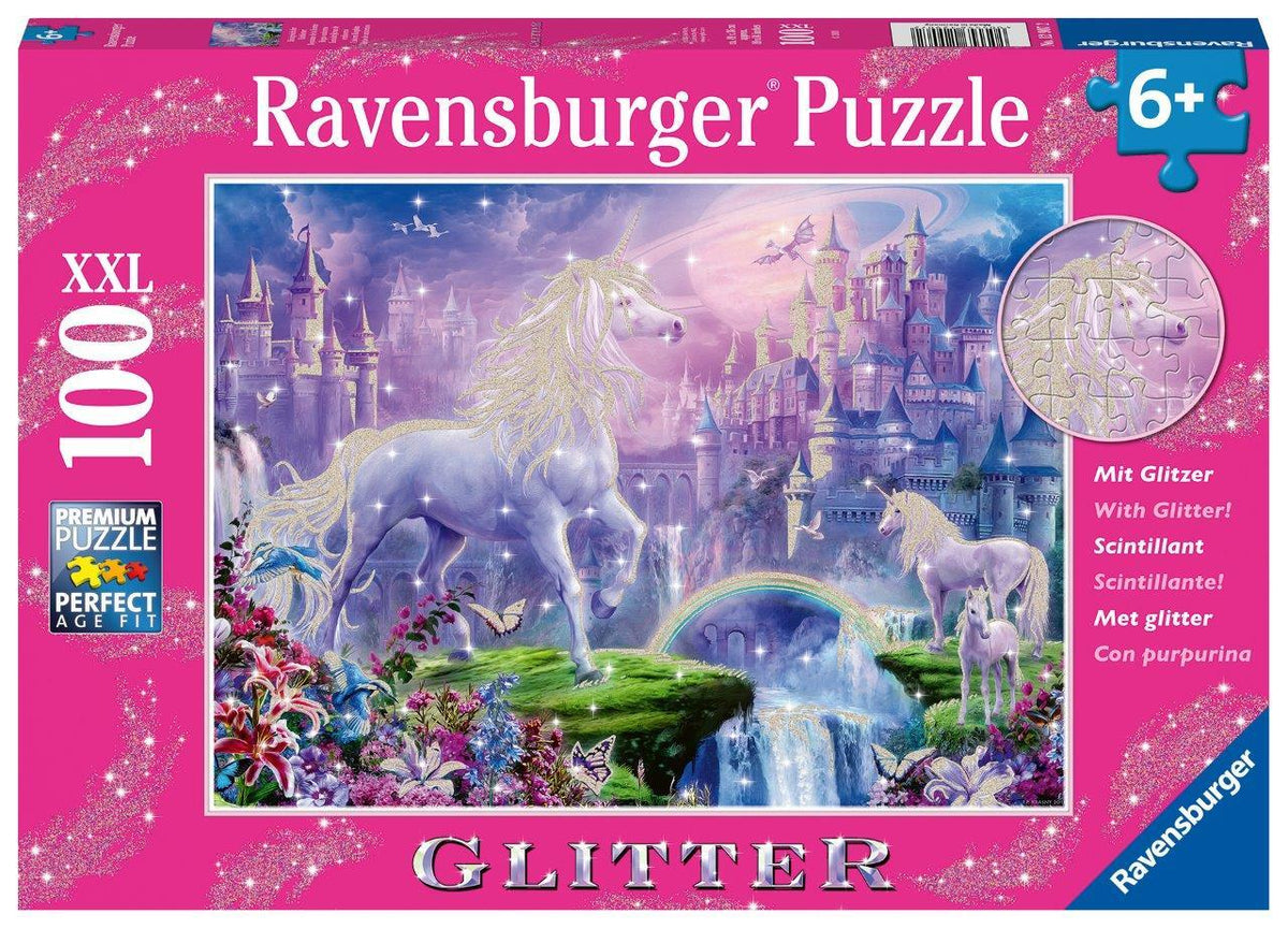 Unicorn Kingdom Puzzle GLITTER 100pc (Ravensburger Puzzle)