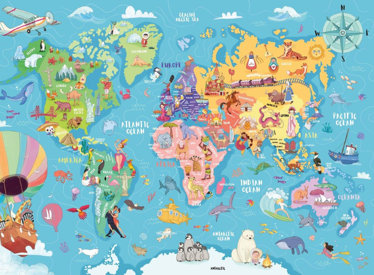 Map of the World 100pc (Ravensburger Puzzle)