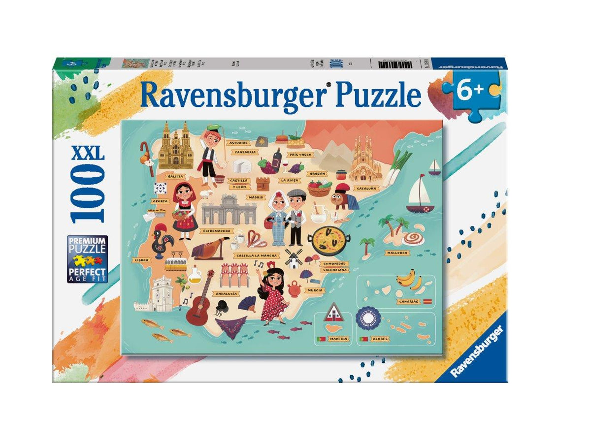 Map of Spain and Portugal 100pc (Ravensburger Puzzle)