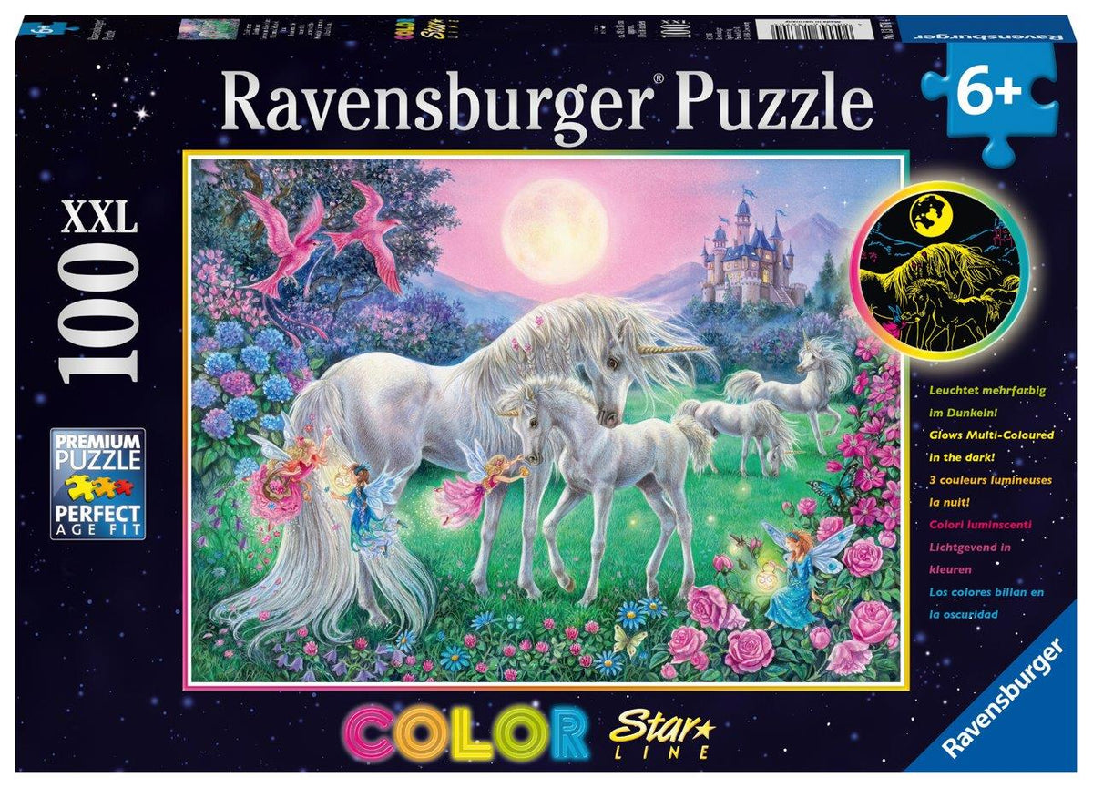 Unicorns in the Moonlight 100pc Colour Starline (Ravensburger Puzzle)