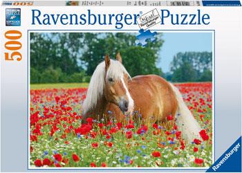 Horse In The Poppy Field Puzzle 500pc (Ravensburger Puzzle)