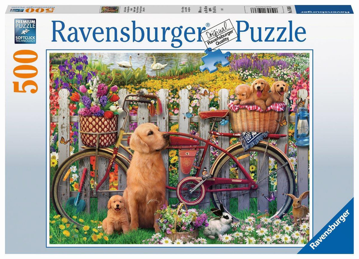 Cute Dogs In The Garden 500pc (Ravensburger Puzzle)