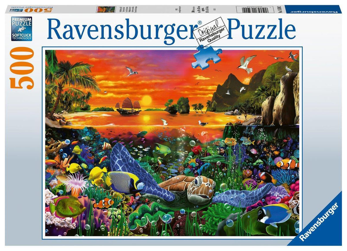 Turtle in the Reef Puzzle 500pc (Ravensburger Puzzle)