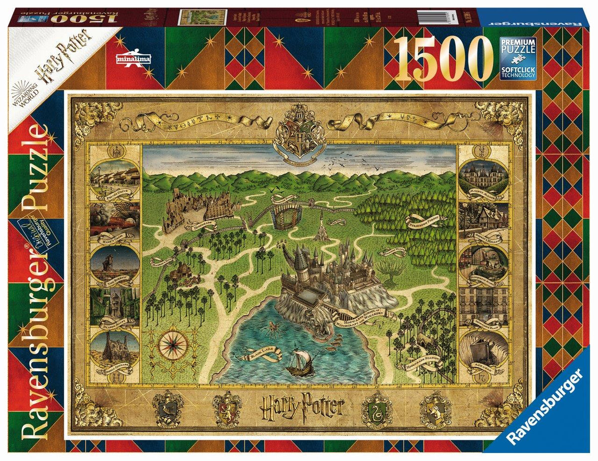 Harry Potter Hogwarts Map 1500pc (Ravensburger Puzzle)