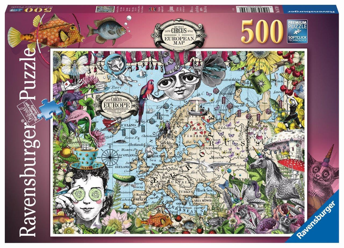European Map Quirky Circus 500pc (Ravensburger Puzzle)