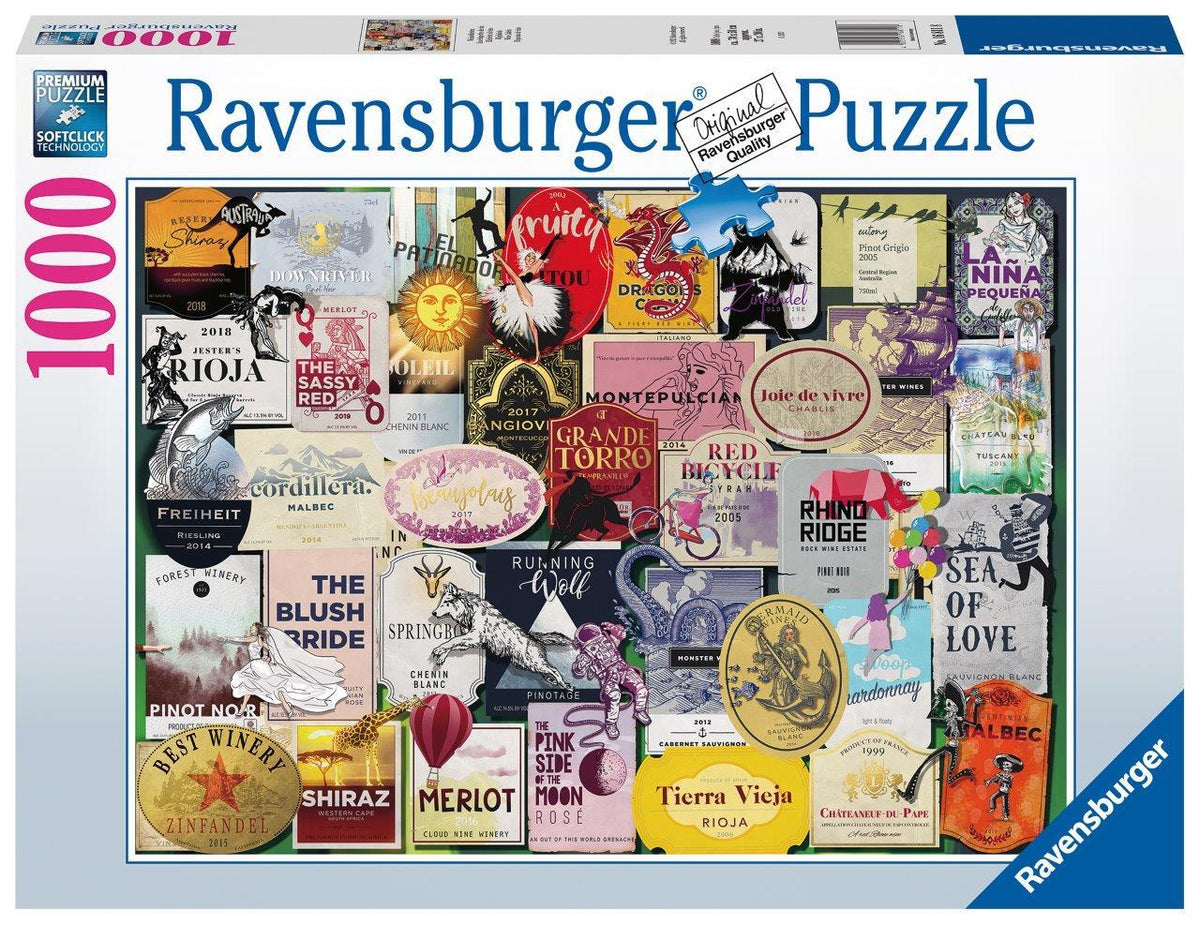 Wine Labels Puzzle 1000pc (Ravensburger Puzzle)